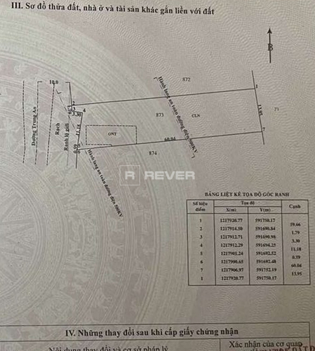  Đất nền Đường Trung An diện tích 2,750m² hướng tây nam pháp lý sổ hồng.