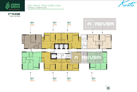 Căn hộ Urban Green, Thủ Đức Căn hộ Urban Green có 2 phòng ngủ, nội thất cơ bản.