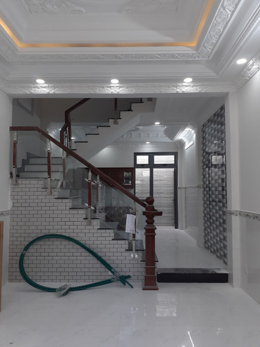 Nhà phố Huyện Nhà Bè Nhà phố thiết kế 1 trệt, 2 lầu và sân thượng, diện tích 55m2 rộng thoáng.