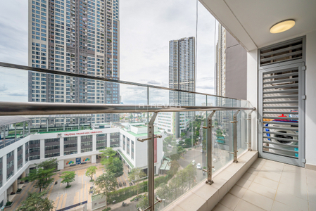  Căn hộ Vinhomes Central Park hướng ban công tây nam đầy đủ nội thất diện tích 52.7m².