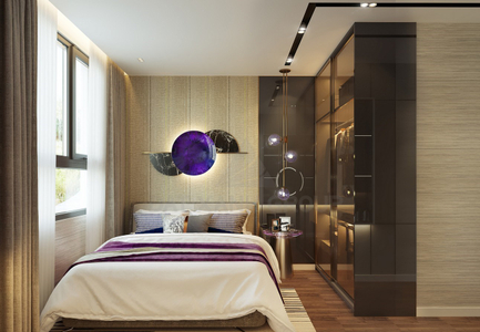 nhà mẫu căn hộ Opal Skyline Căn hộ Opal Skyline tầng 6 thiết kế 3 phòng ngủ, không có nội thất.