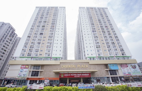 Căn hộ Oriental Plaza, Quận Tân Phú Căn hộ Oriental Plaza tầng 10 thiết kế 3 phòng ngủ, đầy đủ nội thất.