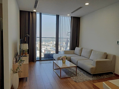 phòng khách căn hộ Eco Green Quận 7 Căn hộ Eco Green Saigon tầng 14 đầy đủ nội thất, tiện ích đa dạng.