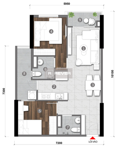  Căn hộ Opal Skyline không có nội thất diện tích 67m²