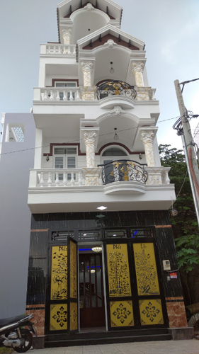 Nhà phố Quận Bình Tân Nhà phố thiết kế 1 trệt, 3 lầu kiên cố, có sổ hồng riêng bàn giao trong ngày.