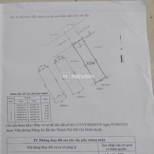  Nhà phố Đường Thạnh Lộc 40 3 tầng diện tích 62.4m² hướng tây bắc pháp lý sổ hồng