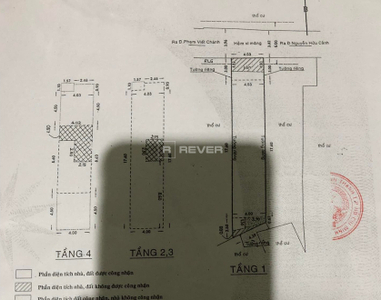  Nhà phố Đường Mê Linh 4 tầng diện tích 79.7m² hướng bắc pháp lý sổ hồng.