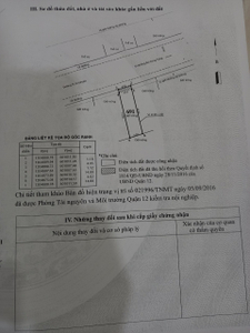 Đất nền Quận 12 Đất nền diện tich 4m x 14m vuông vắn, khu dân cư hiện hữu.