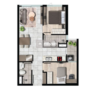  Căn hộ Westgate không có nội thất diện tích 59m².