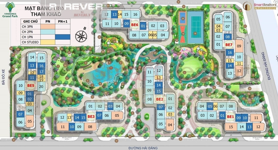  Studio The Beverly diện tích 32m2, không có nội thất.