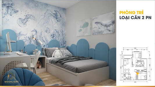 Căn hộ Moonlight Centre Point, Quận Bình Tân Căn hộ Moonlight Centre Point tầng 13 có 2 phòng ngủ, nội thất cơ bản.