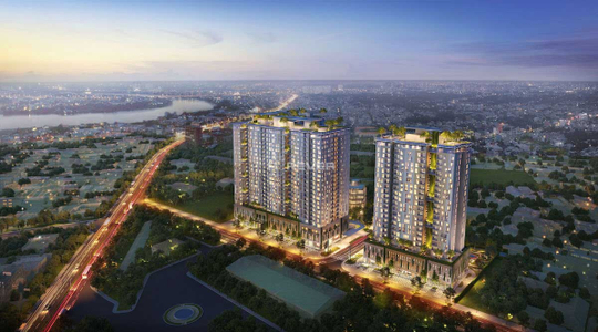  Căn hộ Urban Green hướng ban công tây nam không có nội thất diện tích 83.7m²