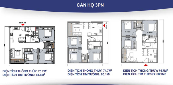 Căn hộ Vinhomes Grand Park, Quận 9 Căn hộ Vinhomes Grand Park hướng Tây Nam, diện tích 81.5m²