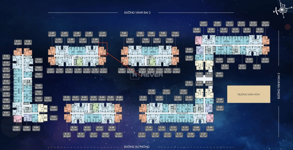  Căn hộ New Galaxy hướng ban công tây nam nội thất cơ bản diện tích 62.77m².