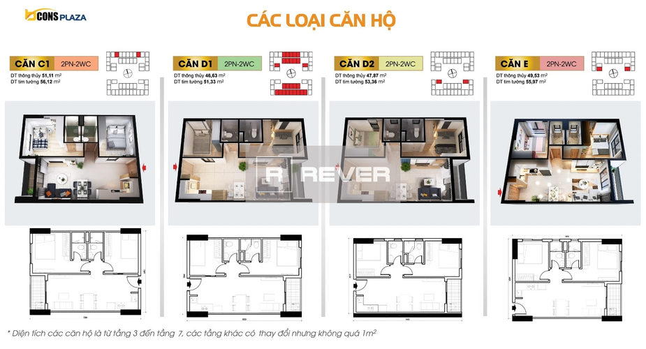  Căn hộ Bcons Plaza hướng ban công đông nội thất cơ bản diện tích 51.33m²