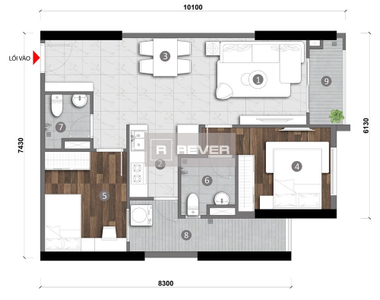  Căn hộ Opal Skyline hướng ban công đông bắc nội thất cơ bản diện tích 69.97m²