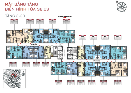 Căn hộ Vinhomes Grand Park, Quận 9 Căn hộ Vinhomes Grand Park hướng ban công đông bắc không có nội thất diện tích 59.1m²