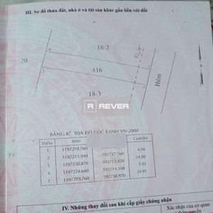  Đất nền diện tích đất 101.6m2 hướng Đông Nam, khu dân cư hiện hữu.