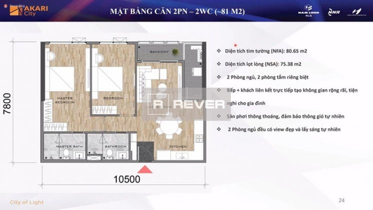  Căn hộ Akari City tầng cao mát mẻ, bàn giao nội thất cơ bản.