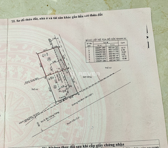  Đất nền Đường Bùi Công Trừng diện tích 219.6m² hướng đông nam pháp lý sổ hồng