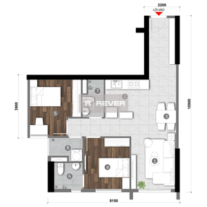  Căn hộ Opal Skyline không có nội thất diện tích 68m²