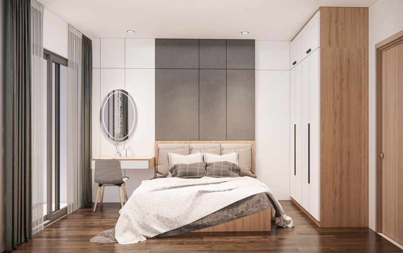  Căn hộ Vinhomes Grand Park hướng ban công tây bắc không có nội thất diện tích 66.5m²