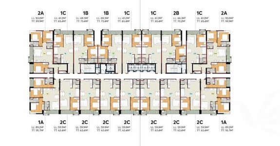  Căn hộ MT Eastmark City không có nội thất diện tích 64m².