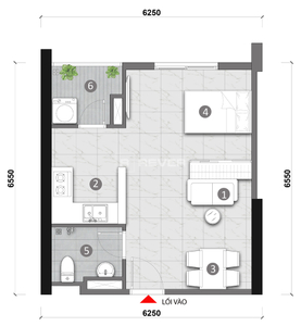  Căn hộ Studio Opal Skyline không có nội thất diện tích 34m².