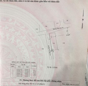 Đất nền Huyện Hóc Môn Đất có 2 mặt đường thông thoáng, diện tích 86.9m2 vuông vắn.