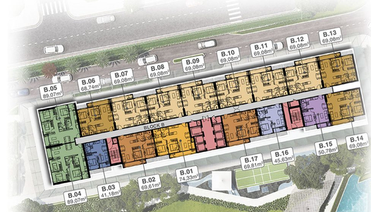  Căn hộ Lavita Thuận An hướng ban công tây bắc không có nội thất diện tích 69.8m²