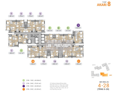  Căn hộ Akari City tầng cao mát mẻ, bàn giao nội thất cơ bản.