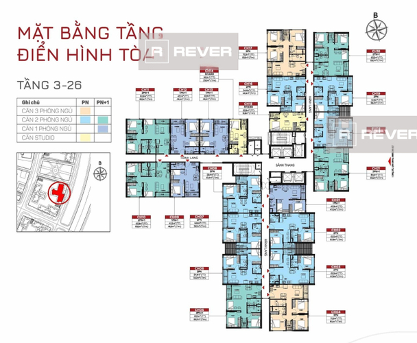 Căn hộ Vinhomes Grand Park không có nội thất diện tích 69.5m².