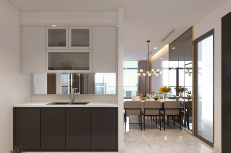  Căn hộ Opal Skyline hướng ban công tây bắc nội thất cơ bản diện tích 60.64m²