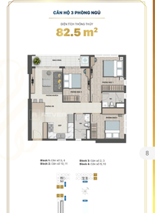  Căn hộ Victoria Village nội thất cơ bản diện tích 82.5m².