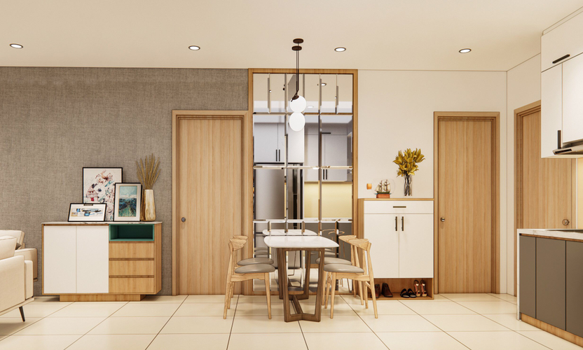  Căn hộ Vinhomes Grand Park hướng ban công tây bắc không có nội thất diện tích 66.5m²