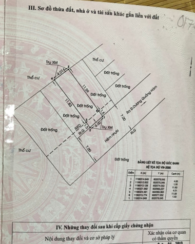 Đất nền Quận Gò Vấp Đất nền đường rộng 7m đường Dương Quảng Hàm diện tích 4m x 13.5m.