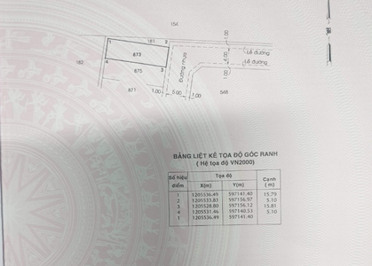 Đất nền Huyện Hóc Môn Đất nền đường nhựa rộng 7m diện tích 80.6m2, khu dân cư sầm uất.