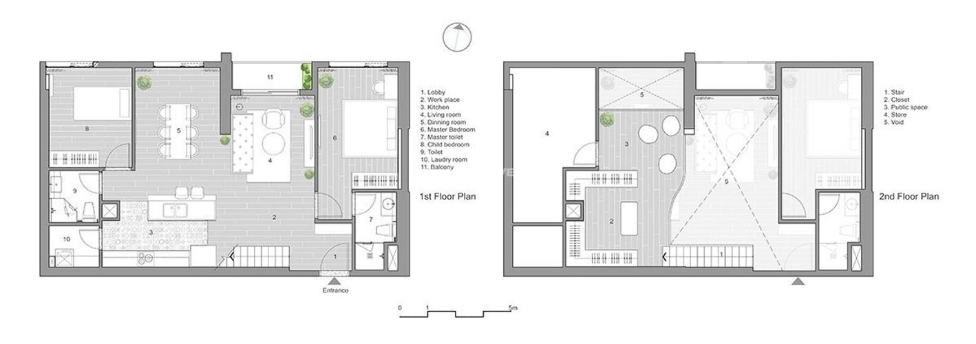  Căn hộ Duplex Masteri Thảo Điền hướng ban công bắc đầy đủ nội thất diện tích 140m².