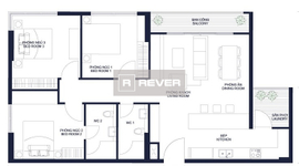 Căn hộ Vĩnh Hội tầng 8 diện tích 90m2, bàn giao không có nội thất.