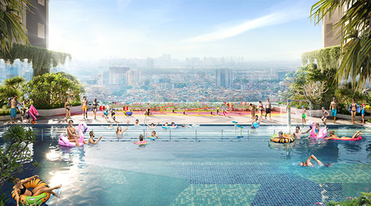  Căn hộ Moonlight Centre Point hướng ban công đông bắc nội thất cơ bản diện tích 65.7m²