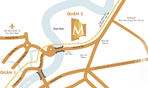  Căn hộ Masteri Thảo Điền hướng ban công tây bắc đầy đủ nội thất diện tích 92.34m²