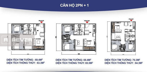  Căn hộ Vinhomes Grand Park có 2 phòng ngủ, nội thất cơ bản.