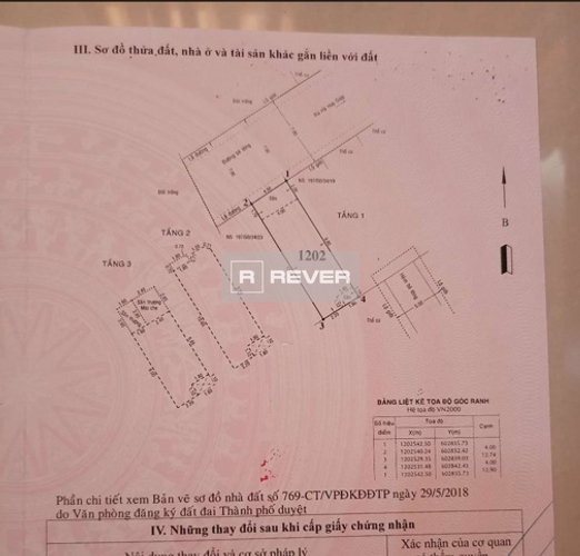  Nhà phố thiết kế 1 trệt, 2 lầu có cửa chính hướng Tây Bắc.