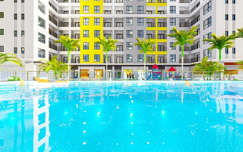  Căn hộ Bcons Plaza hướng ban công đông bắc nội thất cơ bản diện tích 51.33m²