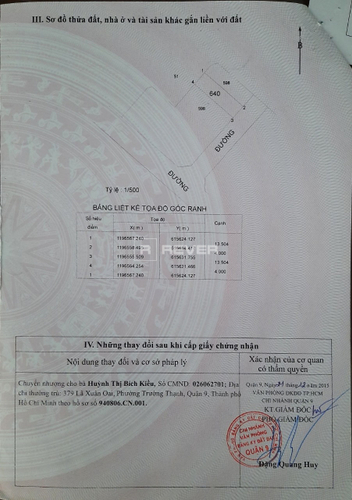  Đất nền có 3 mặt tiền đường Lã Xuân Oai, diện tích 108m2 rộng thoáng.