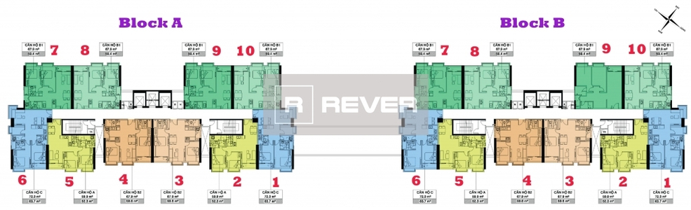  Căn hộ Terra Mia có 2 phòng ngủ, không có nội thất.