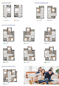 Căn hộ Moonlight Centre Point, Quận Bình Tân Studio Moonlight Centre Point tầng 16 thiết kế 2 phòng ngủ, nội thất cơ bản.