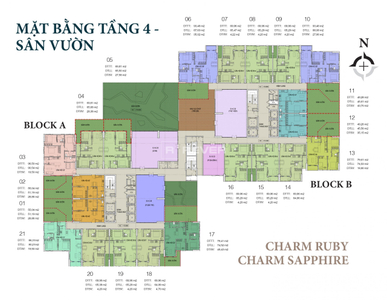  Căn hộ Charm City không có nội thất diện tích 65m².