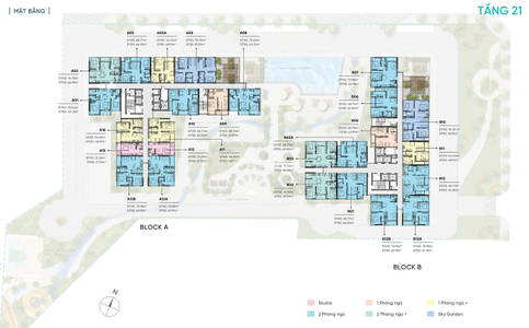  Căn hộ D-Aqua hướng ban công nam nội thất cơ bản diện tích 70.62m²