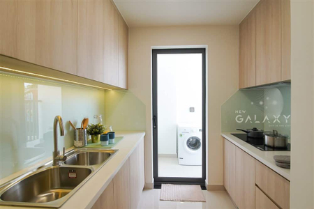 nhà mẫu căn hộ New Galaxy Căn hộ New Galaxy hướng ban công tây nam không có nội thất diện tích 62.77m²